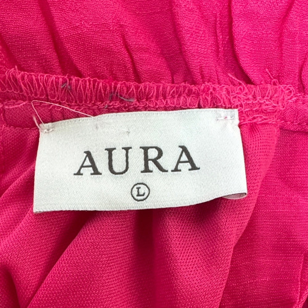 NWT FUCHSIA PINK LONG DRESS by Aura, size L - Picture 10 of 10